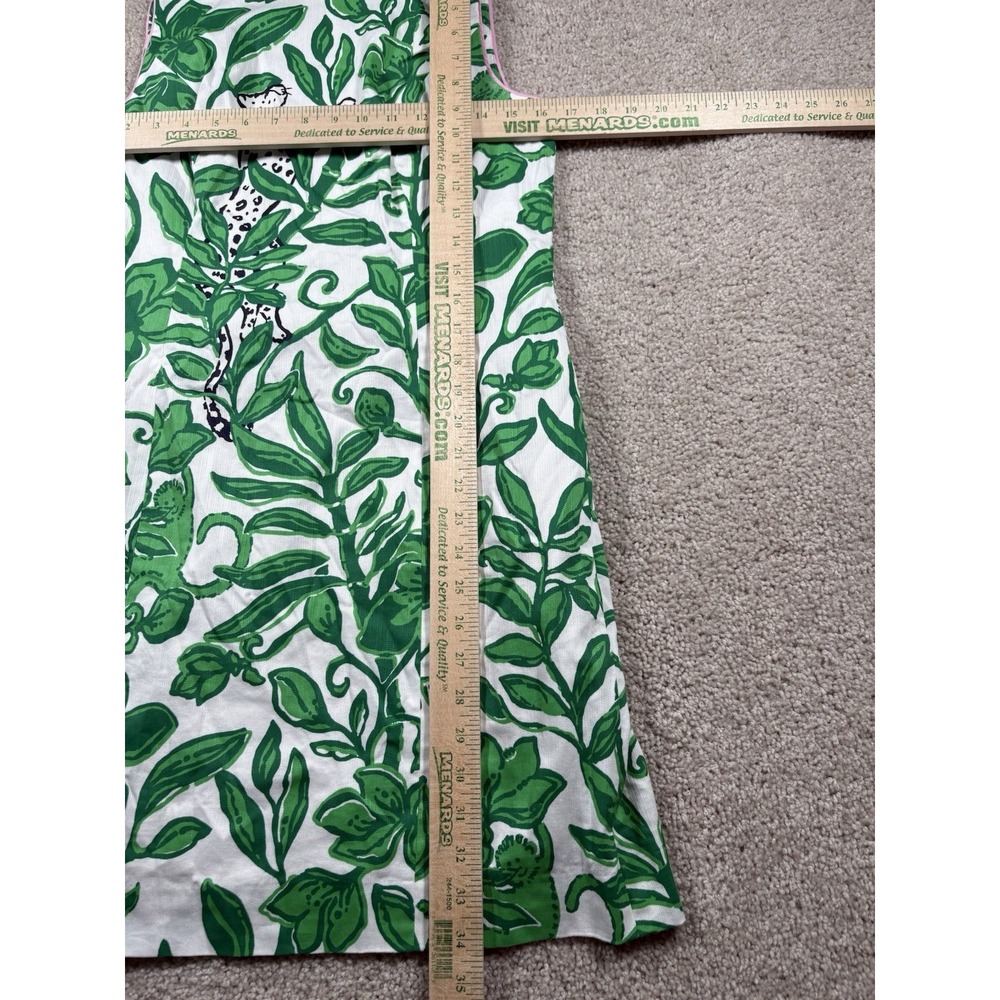Lilly Pulitzer Mila Stretch Shift Dress Size 8 Fiddle Leaf Green Escape Plan - Picture 7 of 8